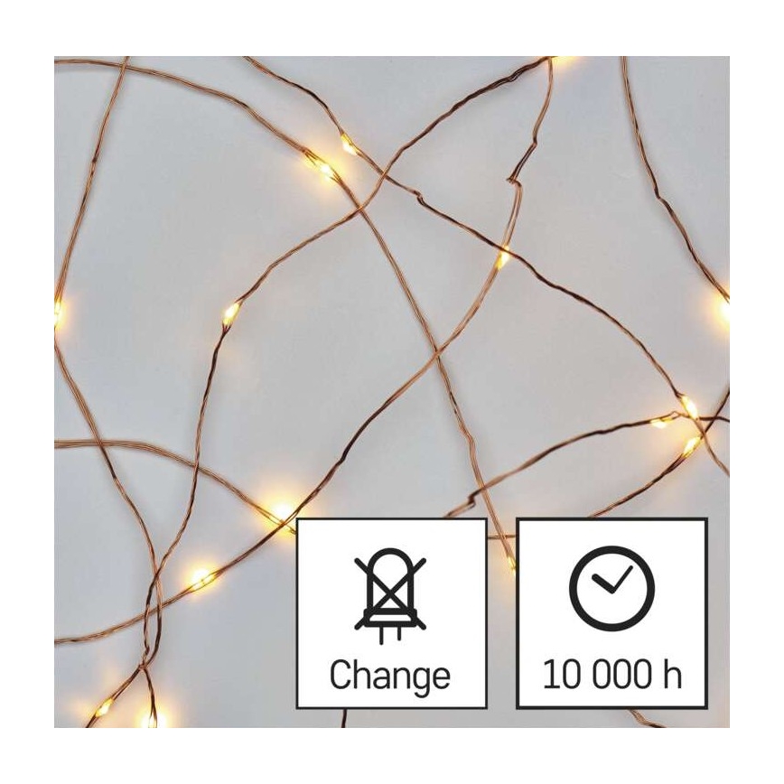 LED Jõuluteemaline väli valguskett 75xLED/12,5m IP44 soe valge