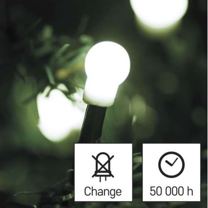 LED Jõuluteemaline väli valguskett 80xLED/13m IP44 külm valge