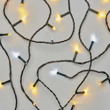 LED Jõuluteemaline väli valguskett 80xLED/13m IP44 soe/külm valge