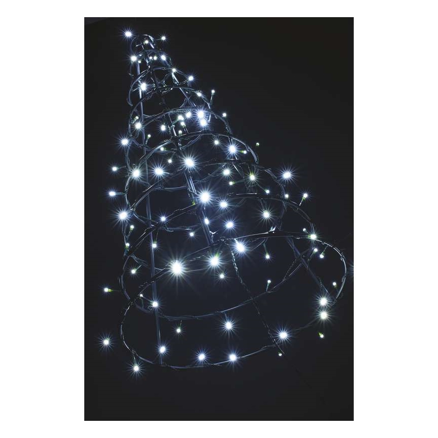 LED Jõuluteemaline väli valguskett CHAIN 40xLED 9m IP44 külm valge