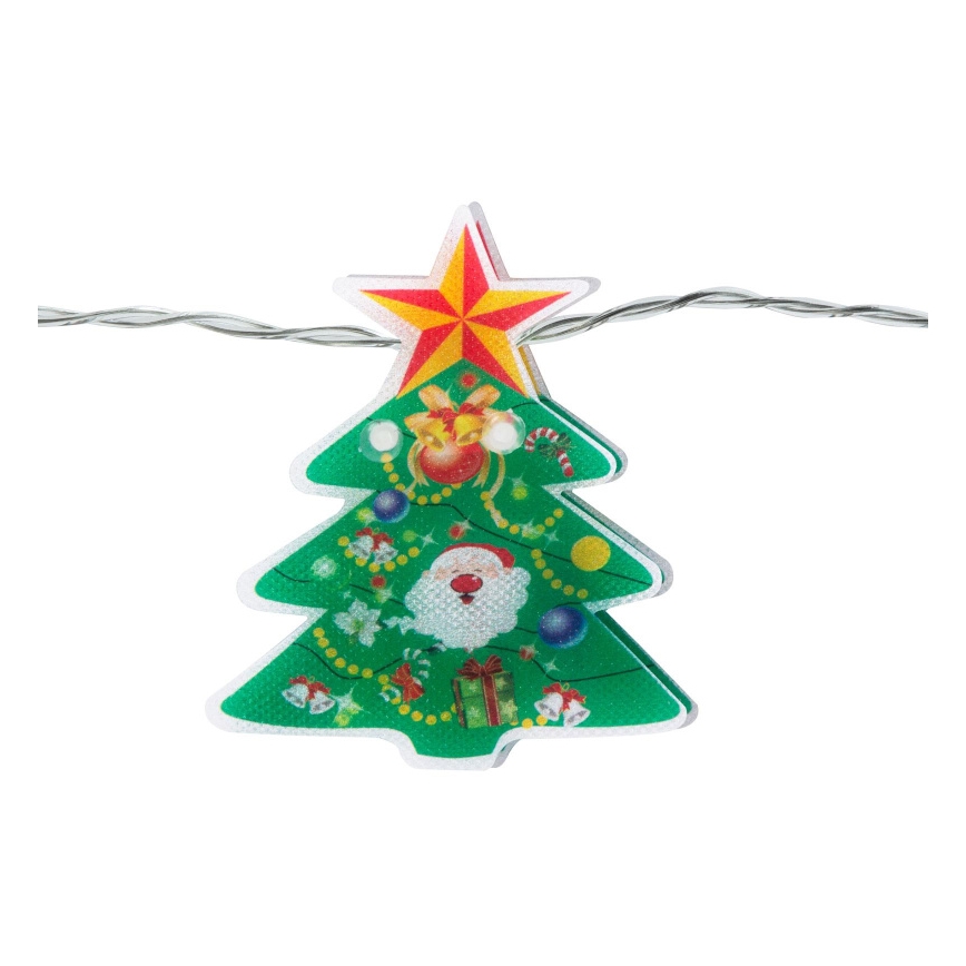 LED jõulutuled 10xLED/2xAA 1,35 m soe valge kuusele