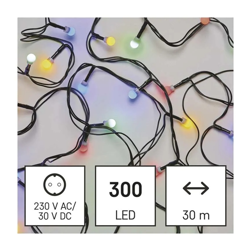 LED jõulutuled 300 LED / 8 funktsiooni, 35 m, IP44, soe valge