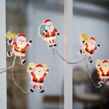 LED jõulutuled iminappidega 6xLED/2xAA 1,2m soe valge santa