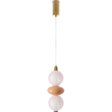 LED-juhtmega ripplamp FLORES LED/12W/230V kuldne/oranž