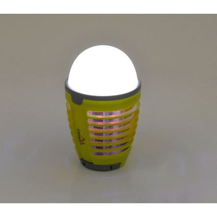 LED Kaasaskantav taaslaetav lamp putukapüüdjaga LED/2W/3,7V 1800 mAh IPX4 roheline