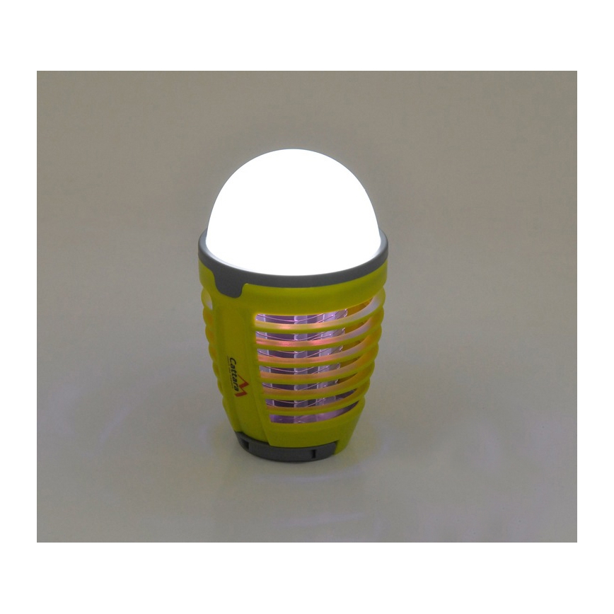 LED Kaasaskantav taaslaetav lamp putukapüüdjaga LED/2W/3,7V 1800 mAh IPX4 roheline