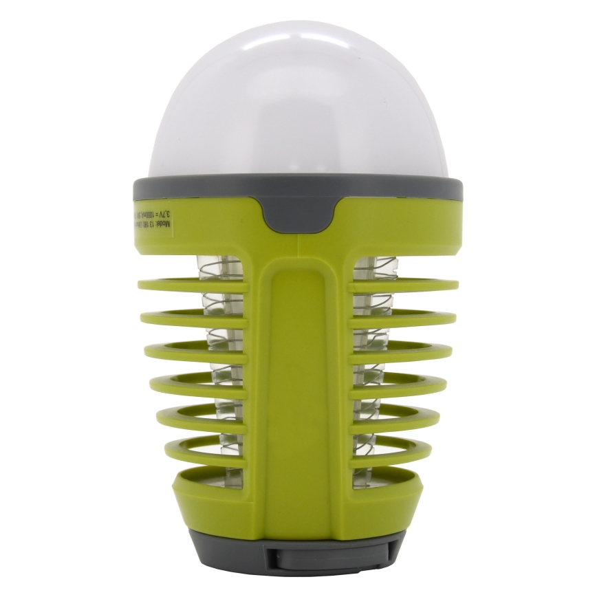 LED Kaasaskantav taaslaetav lamp putukapüüdjaga LED/2W/3,7V 1800 mAh IPX4 roheline