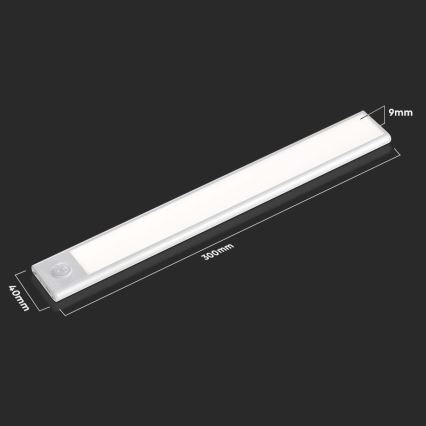 LED Kapialune valgusti kööki anduriga LED/1,5W/5V 1500 mAh 3000K