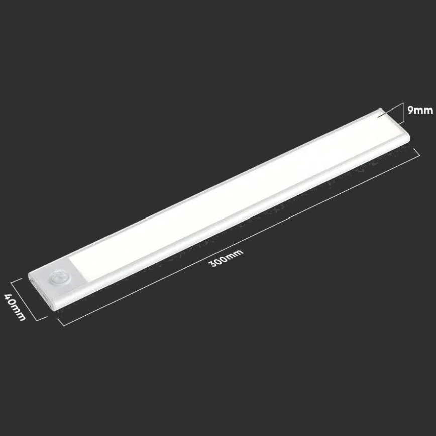 LED Kapialune valgusti kööki anduriga LED/1,5W/5V 1500 mAh 4000K