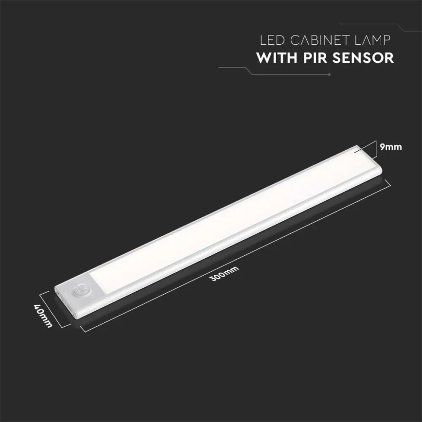 LED Kapialune valgusti kööki anduriga LED/1,5W/5V 3000K 1500 mAh
