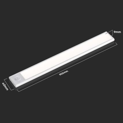 LED Kapialune valgusti kööki anduriga LED/2,5W/5V 4000K 3000 mAh