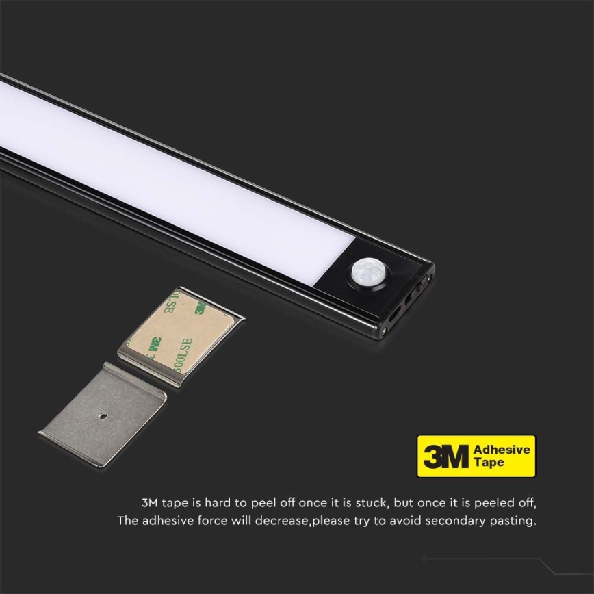 LED Kapialune valgusti kööki anduriga LED/2W/5V 2200 mAh 3000K