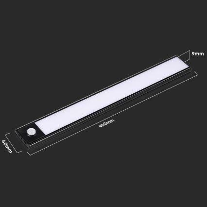 LED Kapialune valgusti kööki anduriga LED/2W/5V 2200 mAh 3000K