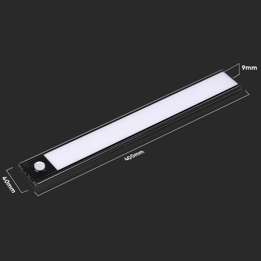 LED Kapialune valgusti kööki anduriga LED/2W/5V 2200 mAh 3000K