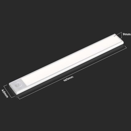 LED Kapialune valgusti kööki anduriga LED/2W/5V 4000K 2200 mAh