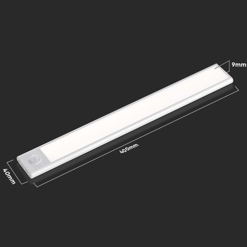LED Kapialune valgusti kööki anduriga LED/2W/5V 4000K 2200 mAh