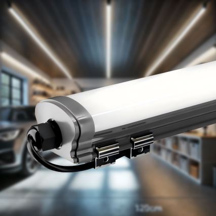 LED Kapialune valgusti kööki LED/60W/230V 6000K 120 cm IP65 must