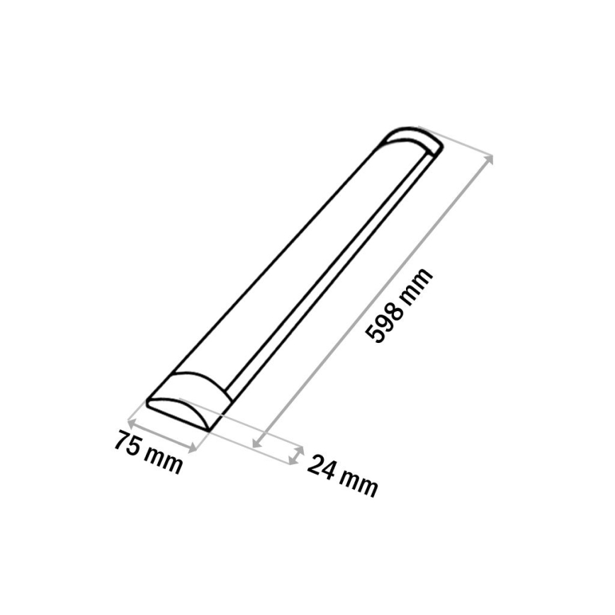 LED Kapialune valgusti kööki QTEC LED/18W/230V 60 cm must