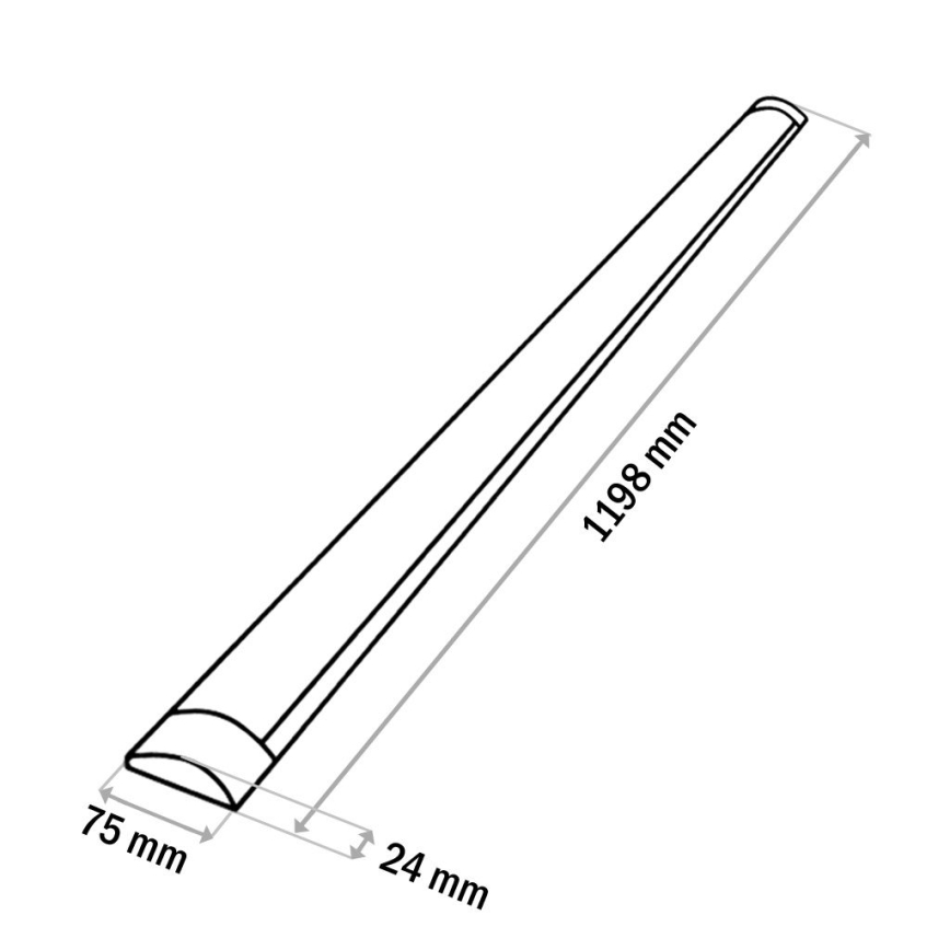 LED Kapialune valgusti kööki QTEC LED/36W/230V 120 cm must