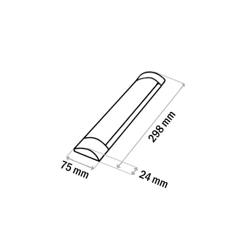 LED Kapialune valgusti kööki QTEC LED/9W/230V 30 cm must