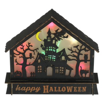 LED Kaunistus HALLOWEEN LED/2xAA/mitmevärviline kummitusmaja