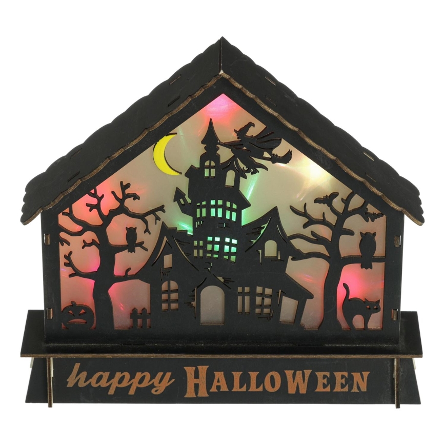 LED Kaunistus HALLOWEEN LED/2xAA/mitmevärviline kummitusmaja