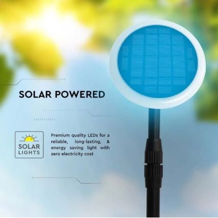 LED Kohandatav päikesepaneeliga valgusti GARDEN LED/8W/5V 60-129 cm 4000K IP65