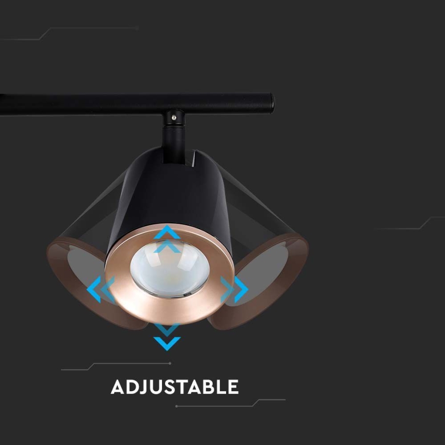 LED kohtvalgusti 2xLED/5W/230V 3000K must