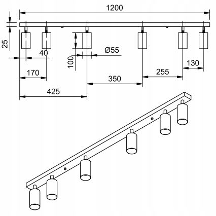 LED Kohtvalgusti ANGIE 6xGU10/4,7W/230V