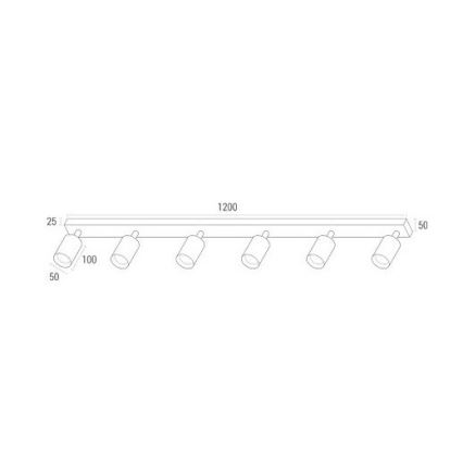 LED Kohtvalgusti ANGIE 6xGU10/6W/230V must