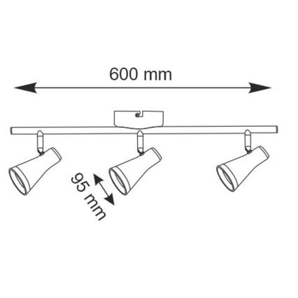 LED Kohtvalgusti BERG 3xLED/4,2W/230V valge