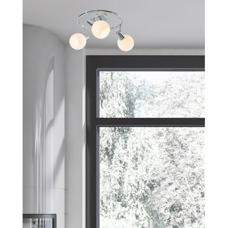 LED Kohtvalgusti DOXY 3xE14/4W/230V läikiv kroom