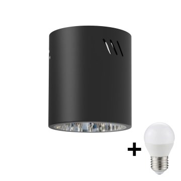 LED Kohtvalgusti GEORGE 1xE27/6W/230V d. 11 cm must