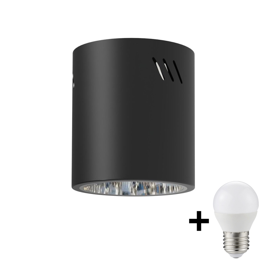 LED Kohtvalgusti GEORGE 1xE27/6W/230V d. 11 cm must