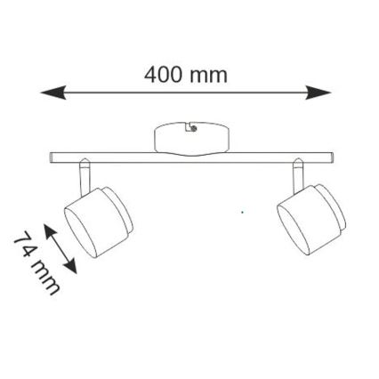 LED Kohtvalgusti KUBIK 2xLED/4,2W/230V valge