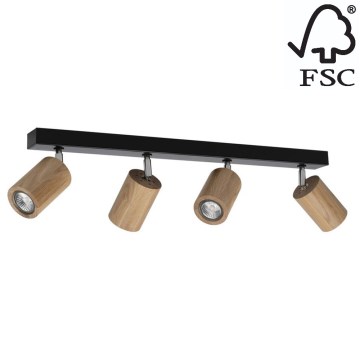 LED Kohtvalgusti lakke MATTI 4xGU10/5W/230V tamm - FSC sertifitseeritud
