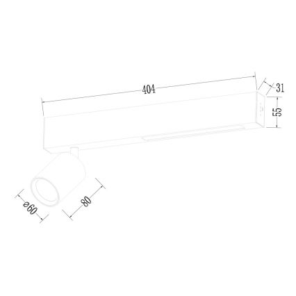 LED Kohtvalgusti MAGNET LED/5W/230V + 2xGU10/60W 3000/4000K must