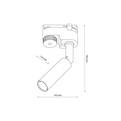 LED Kohtvalgusti ühefaasilise rööbassüsteemi jaoks LAGOS 1xG9/3W/230V kuldne/must