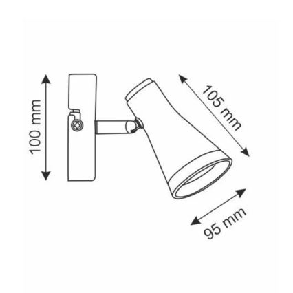 LED Kohtvalgusti seinale BERG LED/4,2W/230V must