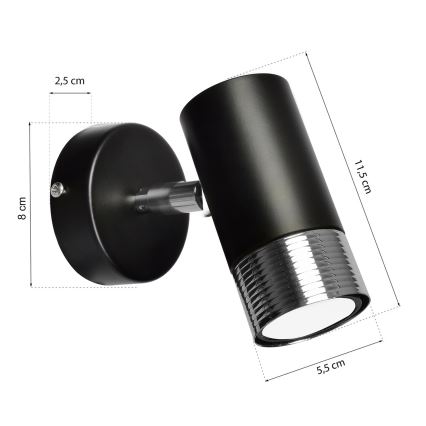 LED Kohtvalgusti seinale DANI 1xGU10/8W/230V