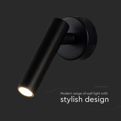 LED Kohtvalgusti seinale LED/2W/230V 4000K must