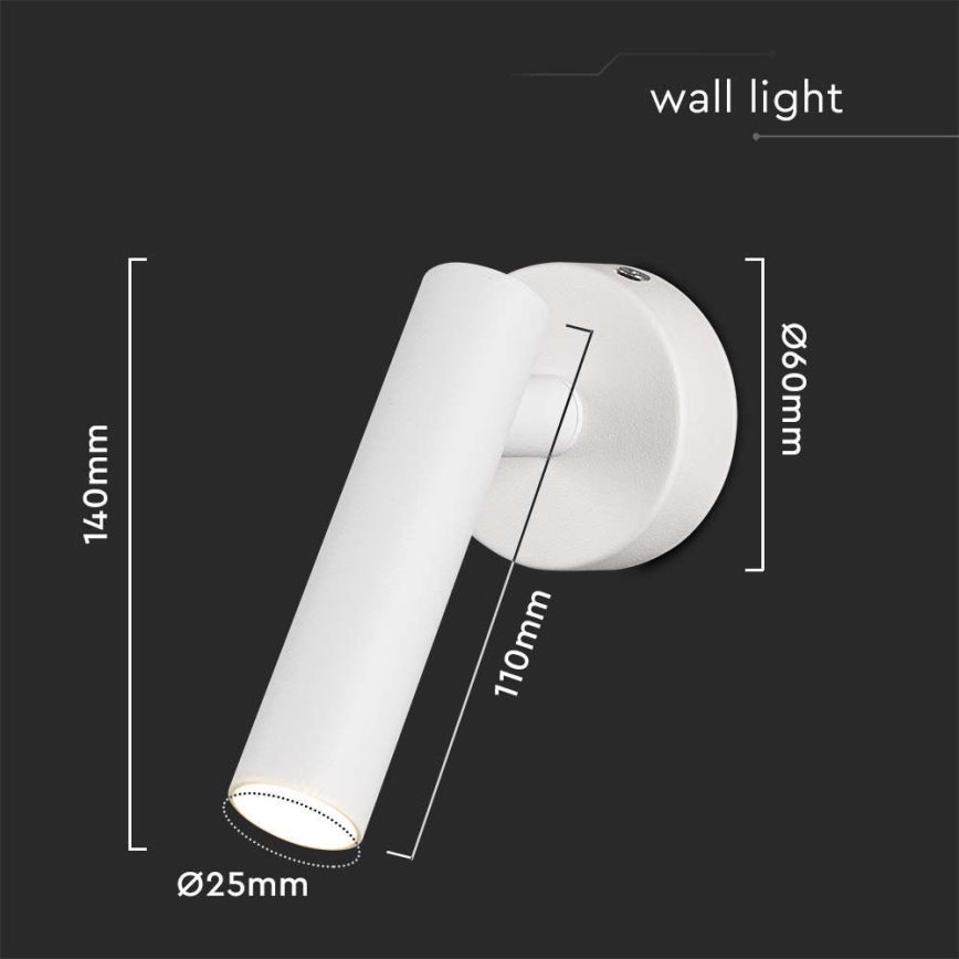 LED Kohtvalgusti seinale LED/2W/230V 4000K valge