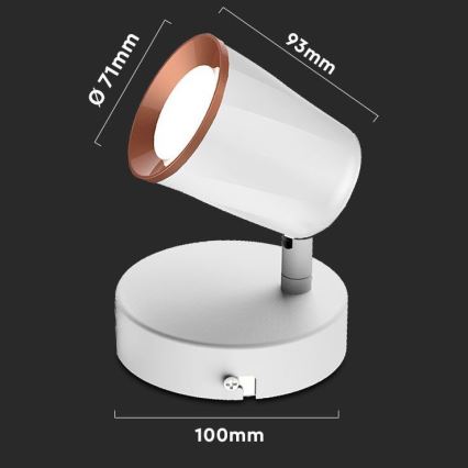 LED Kohtvalgusti seinale LED/5W/230V 3000K valge