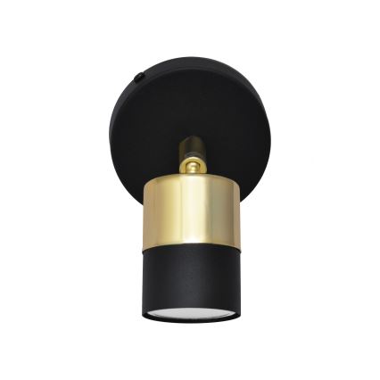 LED Kohtvalgusti seinale TUBSSON 1xGU10/4,8W/230V must/kuldne
