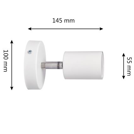 LED Kohtvalgusti seinale TUNE 1xGU10/4,8W/230V valge