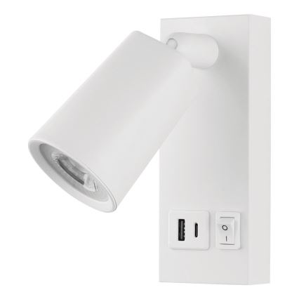 LED Kohtvalgusti seinale USB-ga LED/5W/230V must