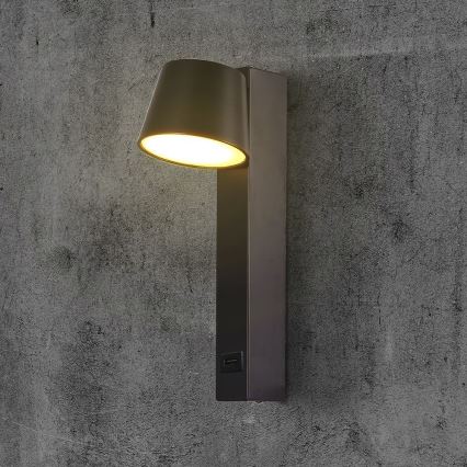 LED Kohtvalgusti seinale USB pordiga LED/8W/230V 3000K