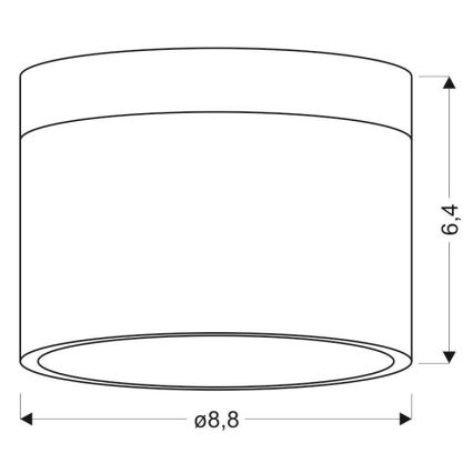 LED Kohtvalgusti TUBA LED/9W/230V valge/must