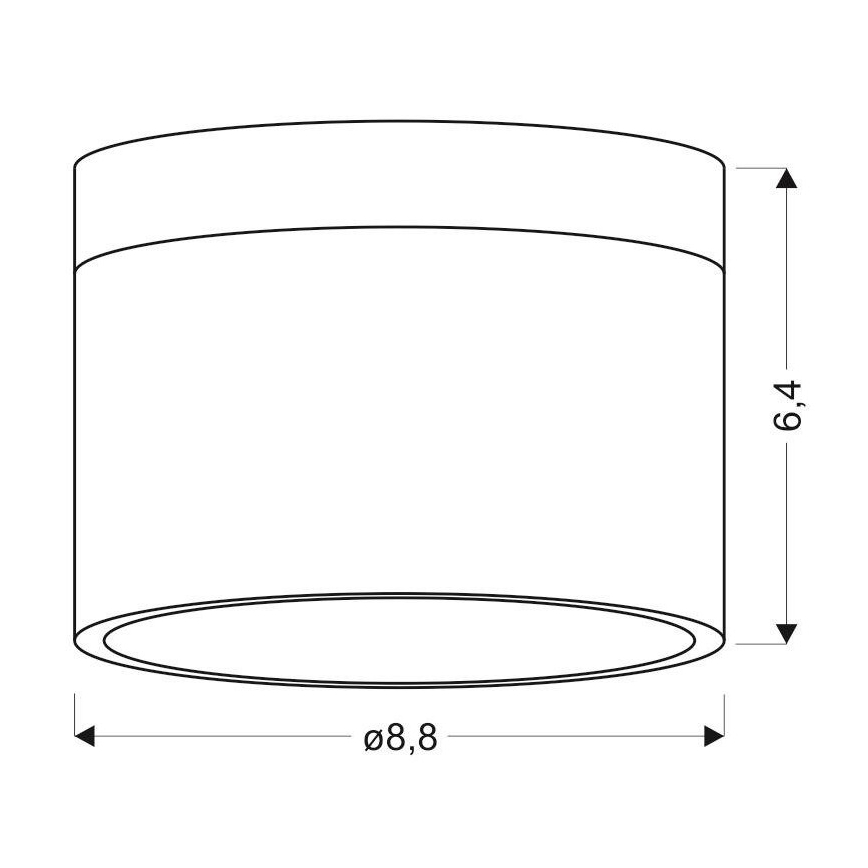 LED Kohtvalgusti TUBA LED/9W/230V valge/must