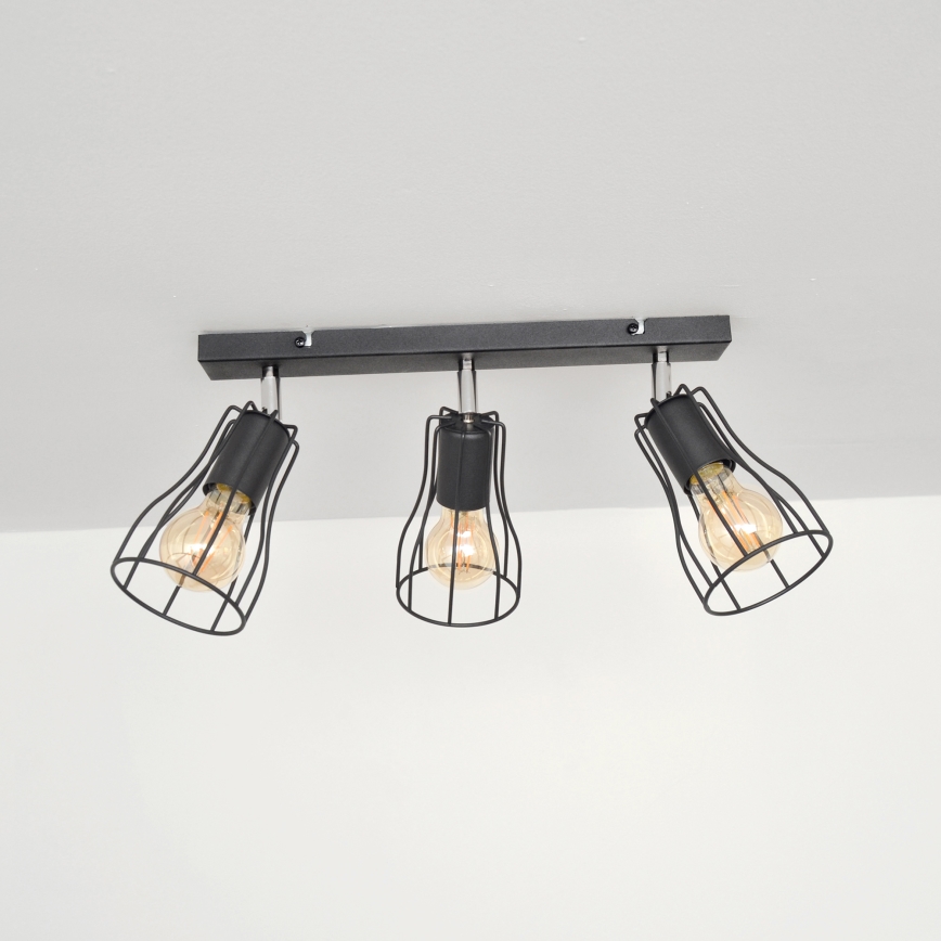 LED Kohtvalgusti TUBE II 3xE27/15W/230V must